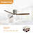 AuraVista 52" Modern 3-Blade Ceiling Fan with Light Kit & Remote Control – Flush Mount for Sleek, Space-Saving Design-123818171-123818173
