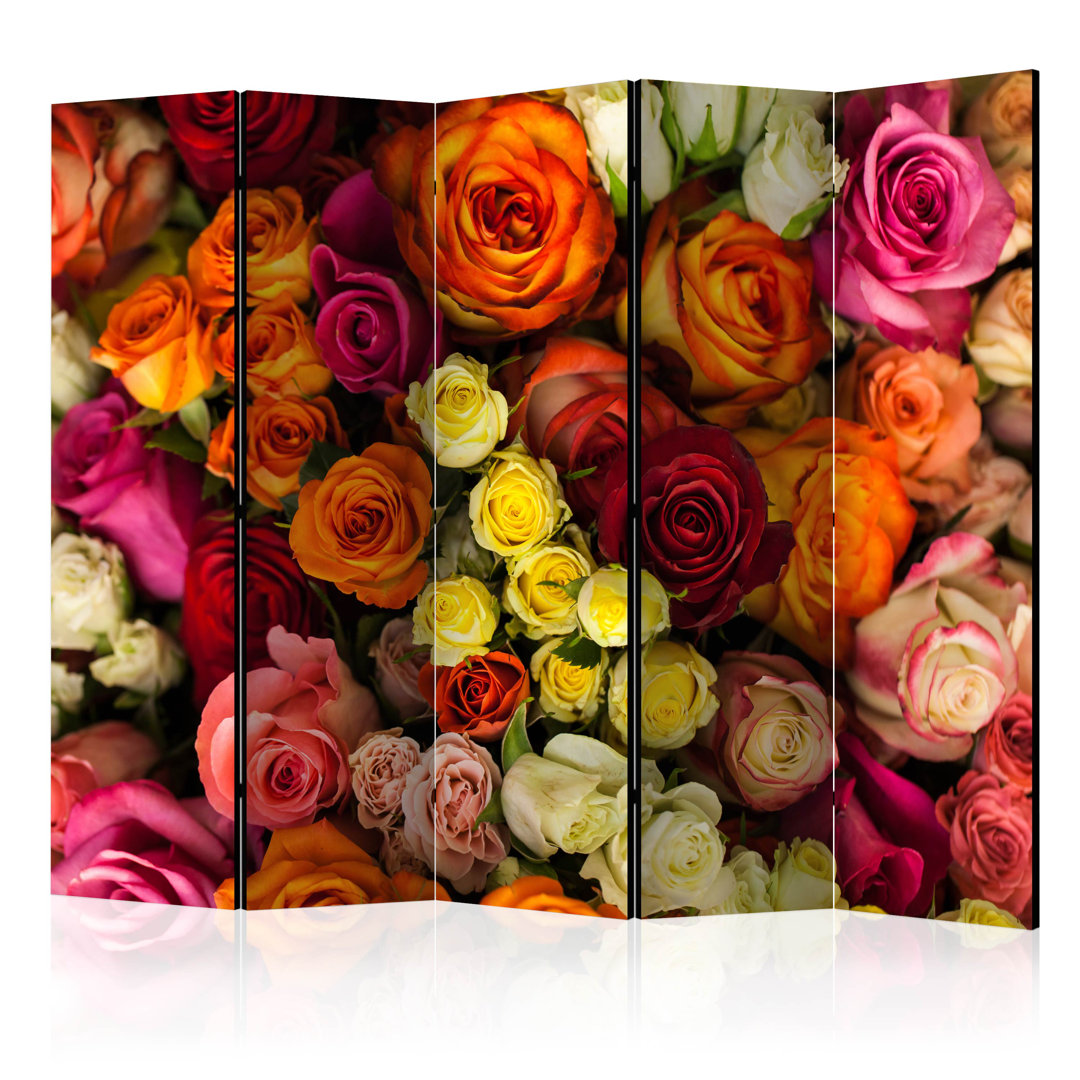 Paravent Bouquet Of Roses II mit 5 Paneelen