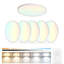 Lot de 6 plafonniers DEL encastrés blancs de 30,5 cm (12 po), 24 W, à intensité variable et à température de couleur de 5 CCT. Lampe de plafond ronde et mince à profil bas.-905606138-905606140