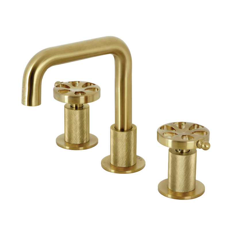 Robinet de salle de bain espacé Kingston, Laiton brossé
