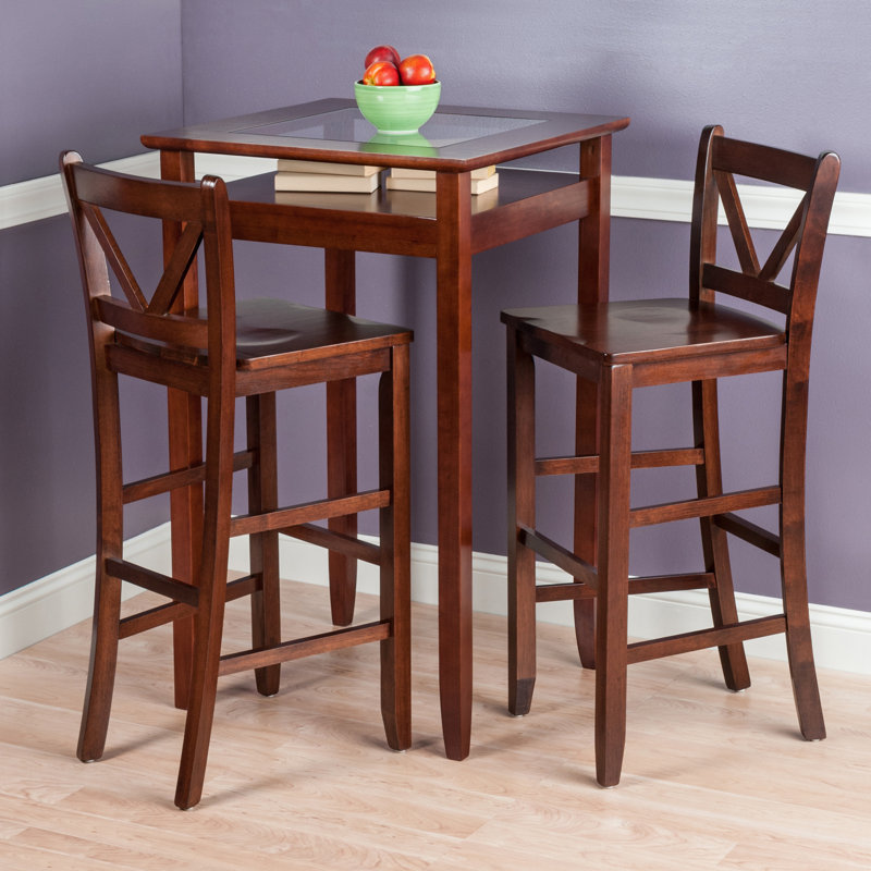 Ethel  2 - Person Solid Wood Top Four Leg Dining Set