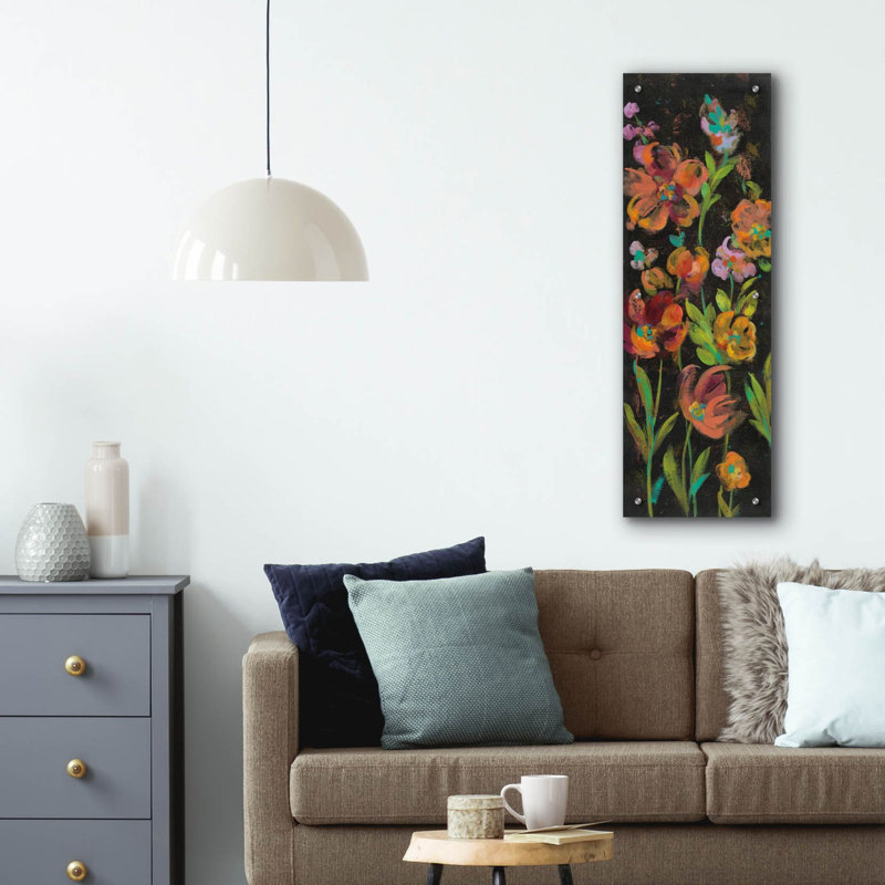 " July Garden Trio II " by Silvia Vassileva, 36" H x 12" W
