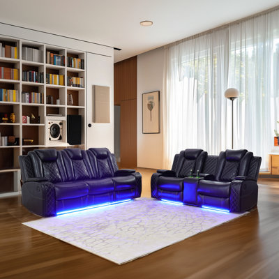 Cutino 2 Piece Faux Leather Reclining Living Room Set