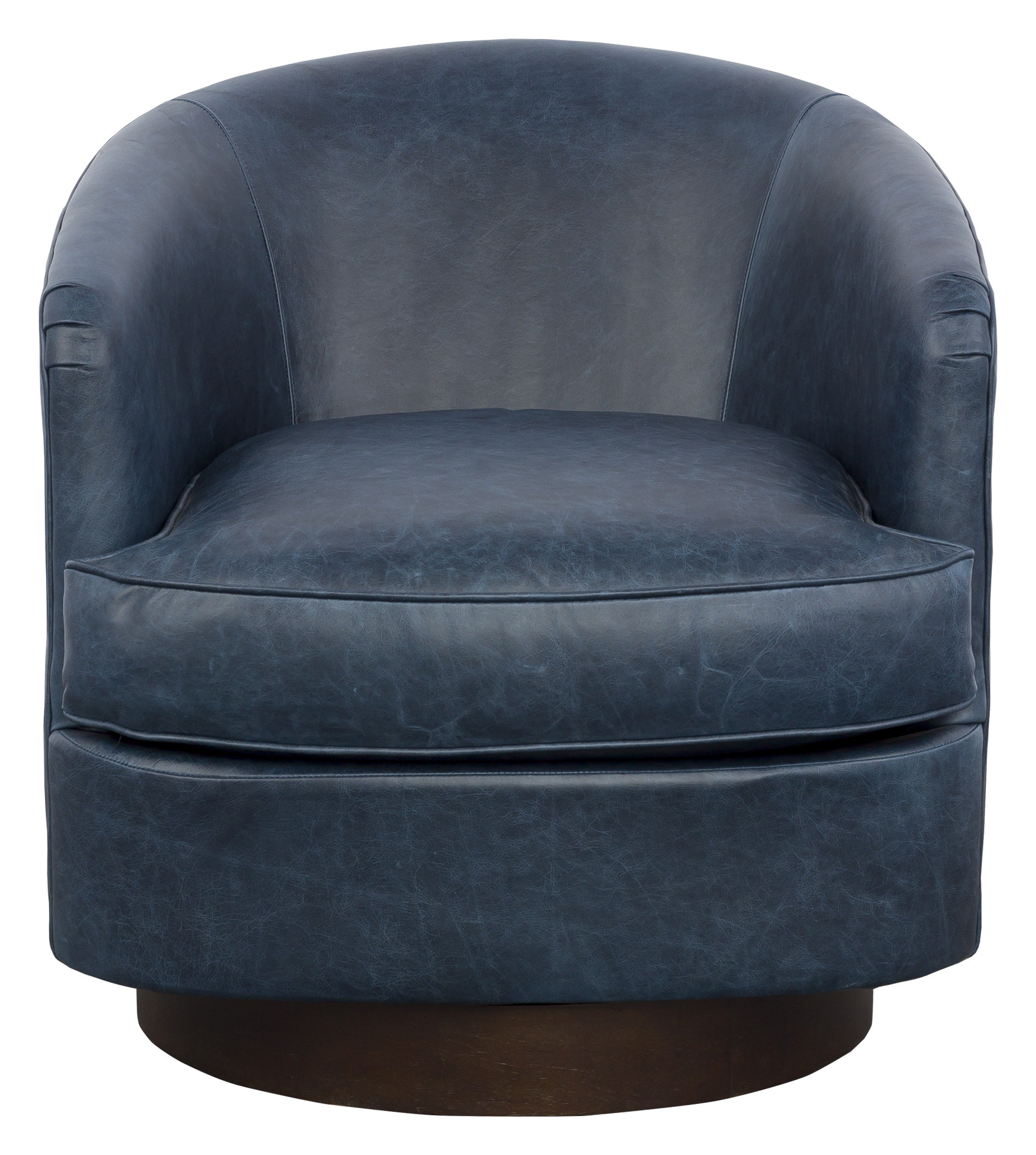 Fairfield Chair Tipsy Leather Swivel Barrel Chair