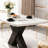 Modern Rectangle Dining Table with Marble Table Top+MD