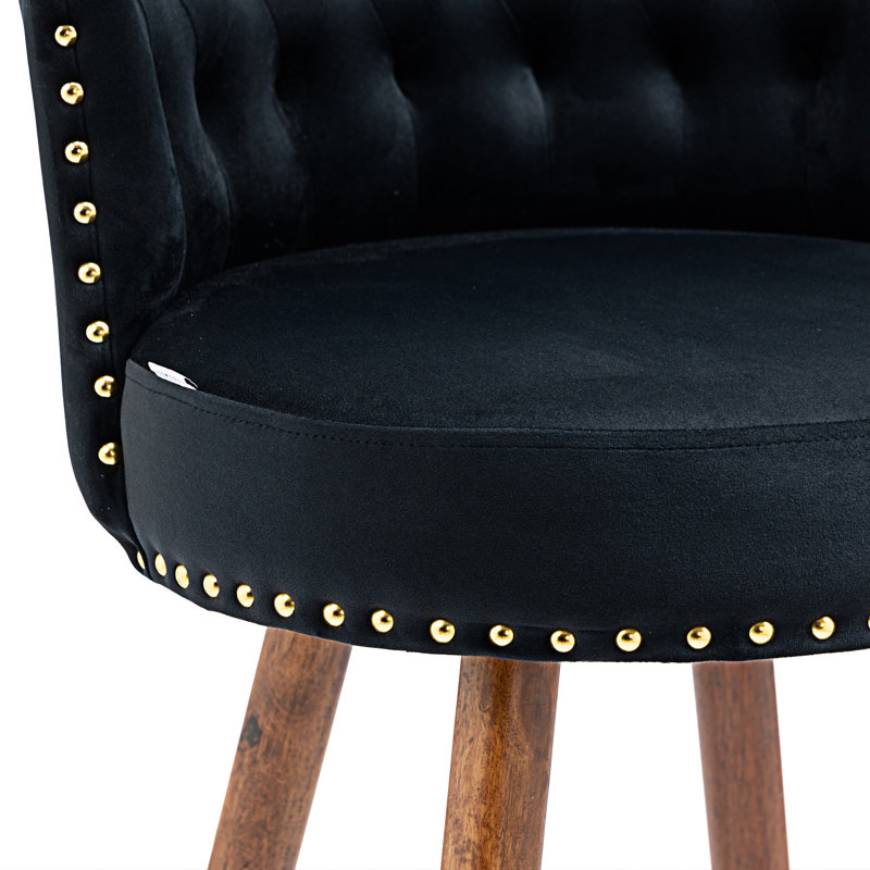 COOLMORE Swivel Bar Stools With Backrest Footrest, Black