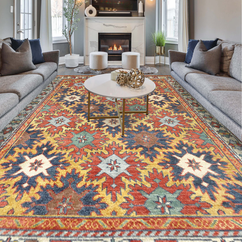 Wool Oriental Area Rug, Rectangle 6' x 9'