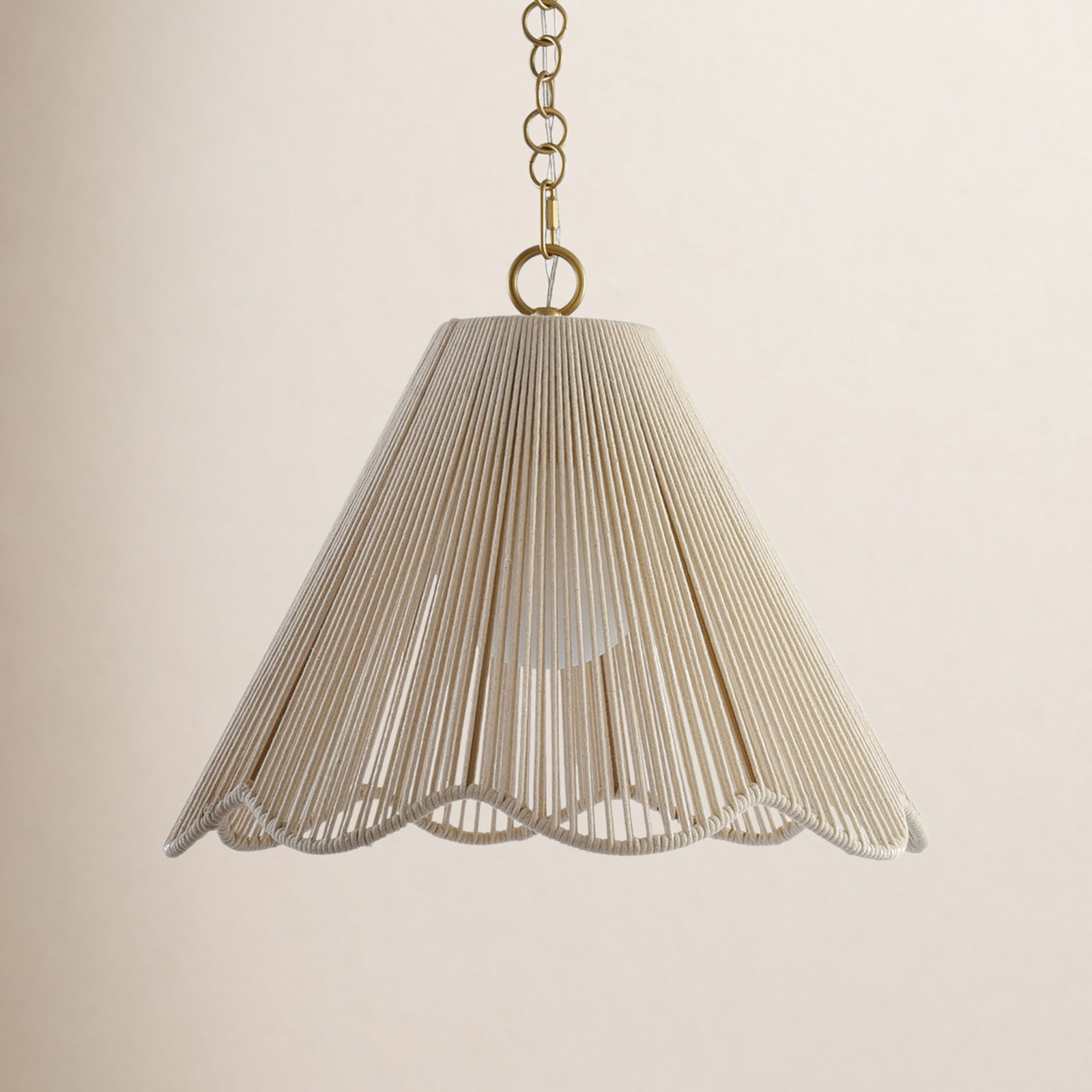 Dimmable Natural Woven Single Light Pendant