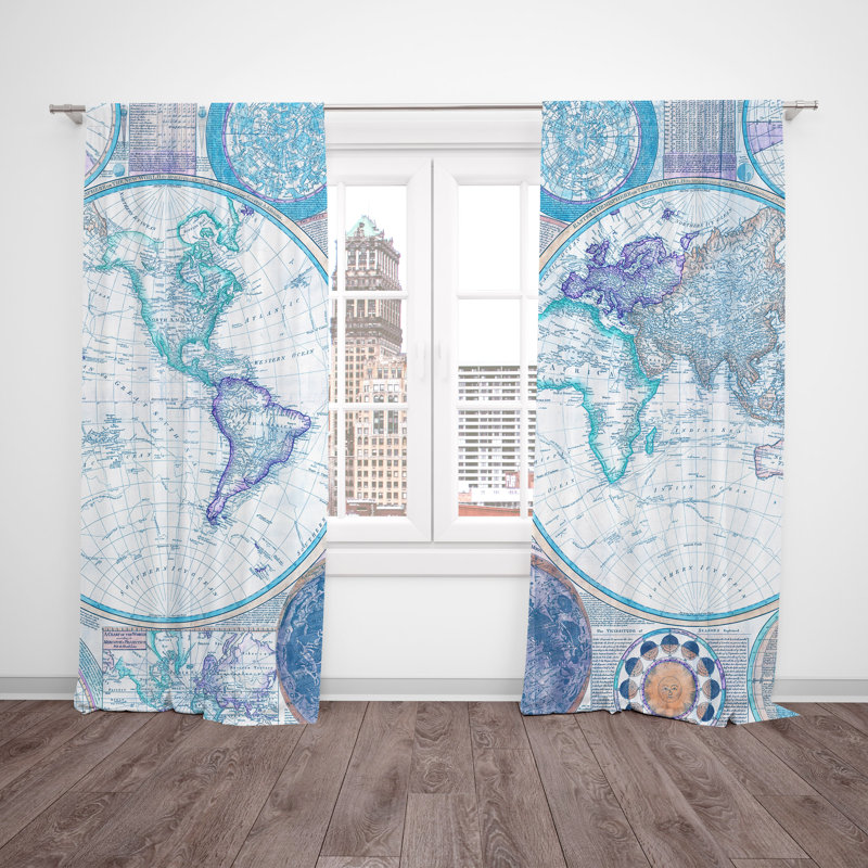 Semi Sheer Curtain Pair, 20" W x 52" L