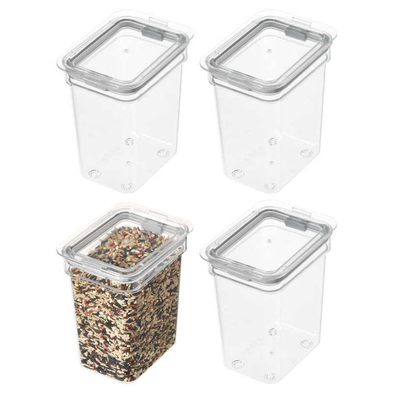 Petit bac de rangement pour aliments avec couvercle hermétique iDesign - idéal pour le comptoir de cuisine ou le garde-manger