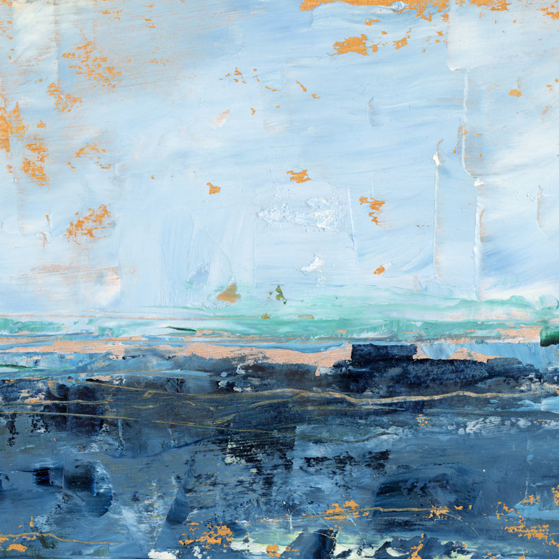 Serene Seascape I by Ethan Harper - Wrapped Canvas Painting, 30cm H x 30cm W x 3.8cm D
