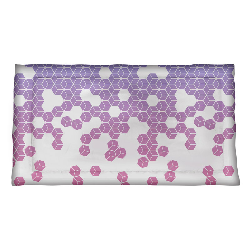 Taie décorative Katelyn Elizabeth, Simple standard, Polyester, Bleu / Rose