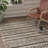 Lloyd Striped Handmade Flatweave Shag Gray/Ivory Area Rug-21662133
