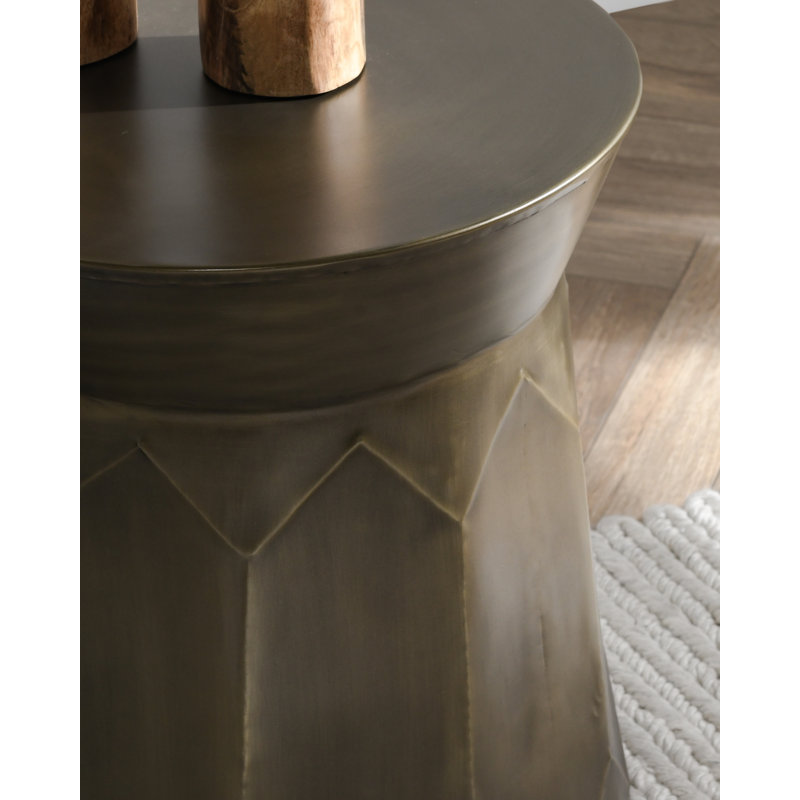 Escar Handcrafted Metal End Table