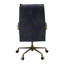 Chaise de bureau en cuir gris pivotant à 360 degrés, hauteur de siège réglable, roulettes, base à 5, coussin rare et dossier merveilleux