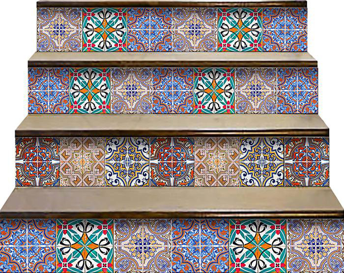 Carrelage mosaïque auto-adhésif en vinyle Mancuso, H 8 po x l 8 po x P 0,1 po