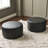 24" Wide Faux Leather Round Upholstered Ottoman Set Of 2-1488427334
