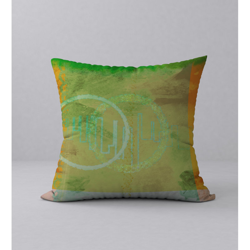 Abstract Reversible Throw Pillow, 18" x 18"
