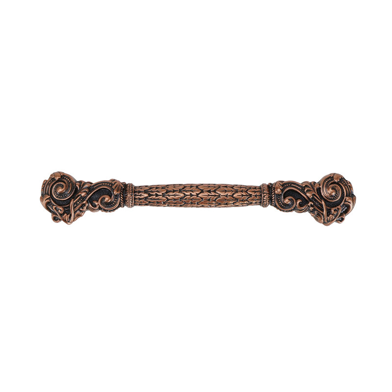 EDGAR BEREBI LION IN WINTER 5" CENTER TO CENTER PULL IN MUSEUM GOLD PLATE, Burnished Copper