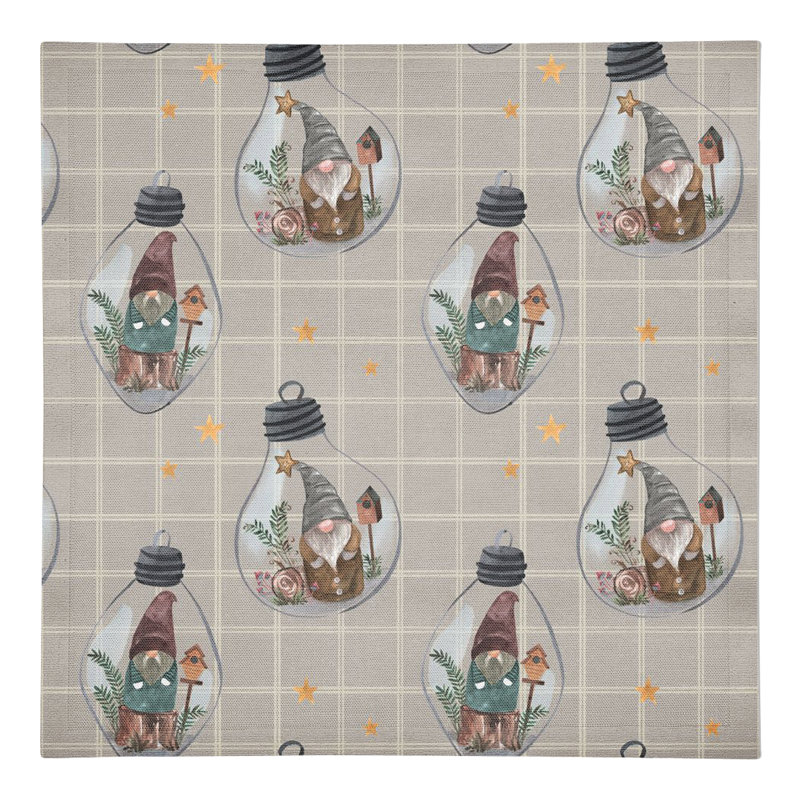 Serviette en coton 10 po Dreavyn, Gris / blanc
