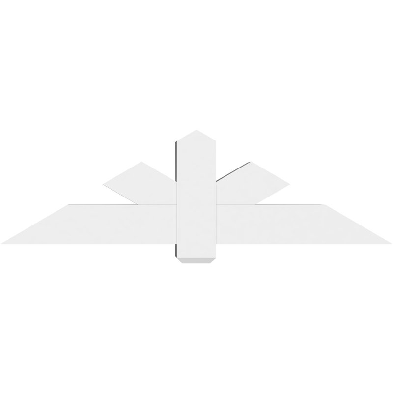 Support de pignon en PVC de qualité architecturale Kennewick, H 17,5 po x l 60 po (pas 7/12), P 6 po x F 6 po