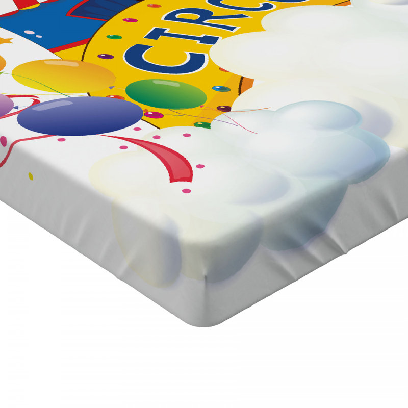 Circus Microfiber Fitted Sheet, Queen Fitted Sheet