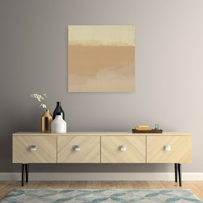 «Warm Tonal Layers», impression d'art mural paysage contemporain contemporain minimaliste