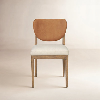 Barbet Genuine Leather Oak Dining Chair