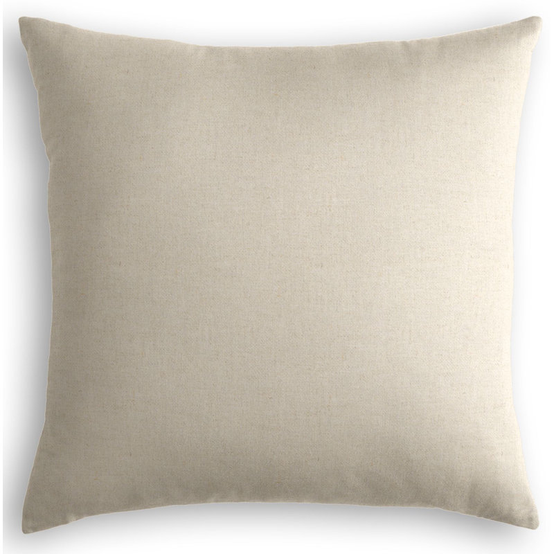 Linen Square Pillow Cover & Insert, Brown, 22" x 22"