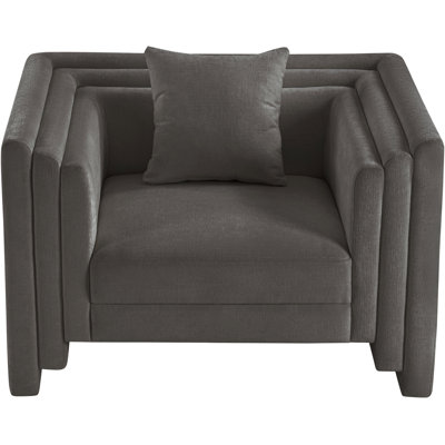 Everett Jalice Chenille Fabric Upholstered Chair