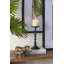 Ensemble de 2 porte-bougies décoratifs en fer noir avec motif de broche-1779456971