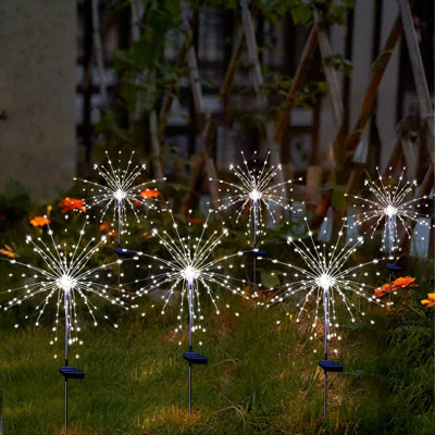 Solar Powered Integrated LED Firework Light  Outdoor Decorations Garden Waterproof Lights