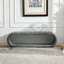 Banc rembourré en chenille avec tablette inférieure-318149025