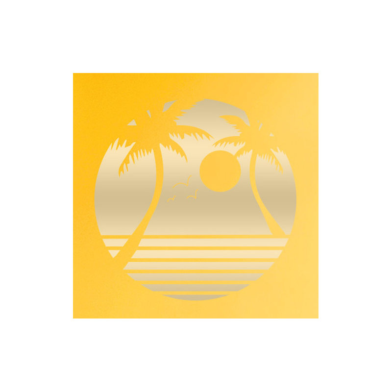 Nautical & Beach Non-Wall Damaging Wall Decal, Shiny Gold