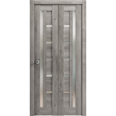 Quadro Solid + Manufactured Wood Paneled without Installation Hardware Kit Bi-Fold Door