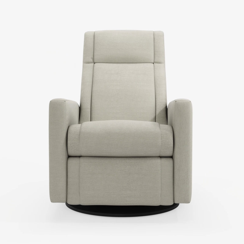 Fauteuil inclinable et pivotant Nelly, Mélange de polyester beige