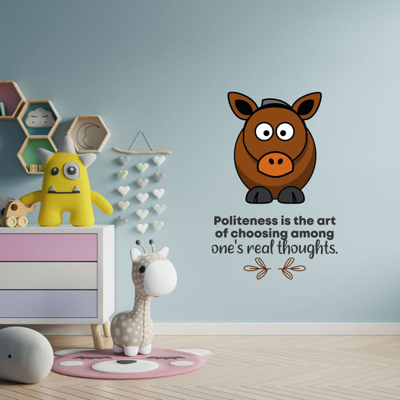 Adhésif décoratif en vinyle de cheval polisité, H 30 po x l 27 po