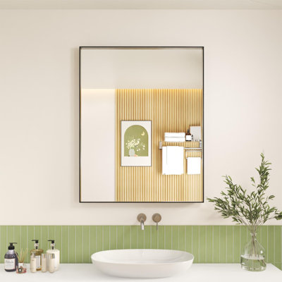 Miroir en aluminium à angle droit encadré pour une décoration intérieure élégante