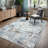 GLN Rugs Contemporary Collection - Machine Washable Modern Area Rug, Contemporary Washable Rug, Non Slip Area Rug, Abstract Living Room Rug, Bedroom Rug, Bathroom Rug (Gray Rug)-1322217191