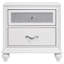 Table de chevet 2 tiroirs blanche