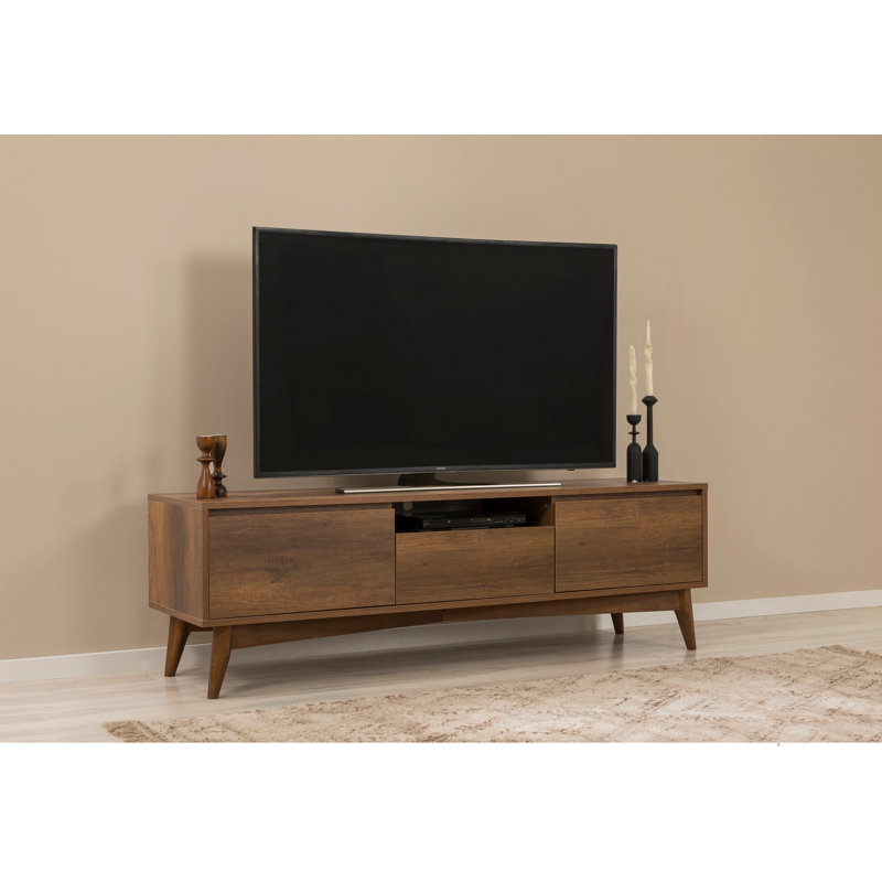 Vella Unfinished TV Stand for TVs up to 75", Brown