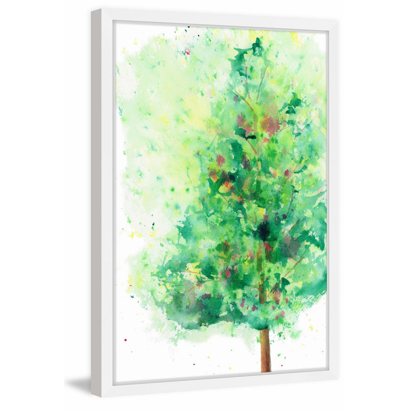 « turn spring », reproduction de peinture à l’aquarelle encadrée, H 18 po x l 12 po x P 1,5 po