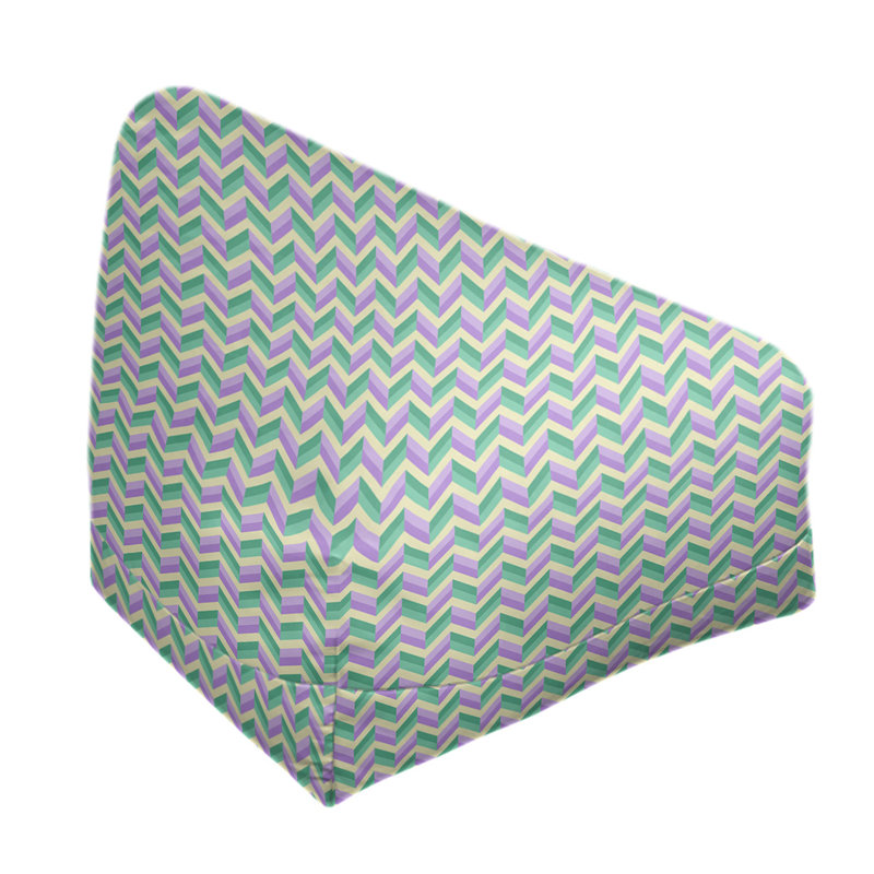 Petite chaise à sacs à billes & Leffel, H 86 po x L 2 po x P 43 po, Mauve / Vert, Pas de bourre