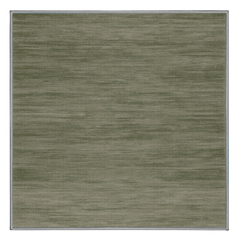 Machine Washable Solid Brown Area Rug, Square 7'