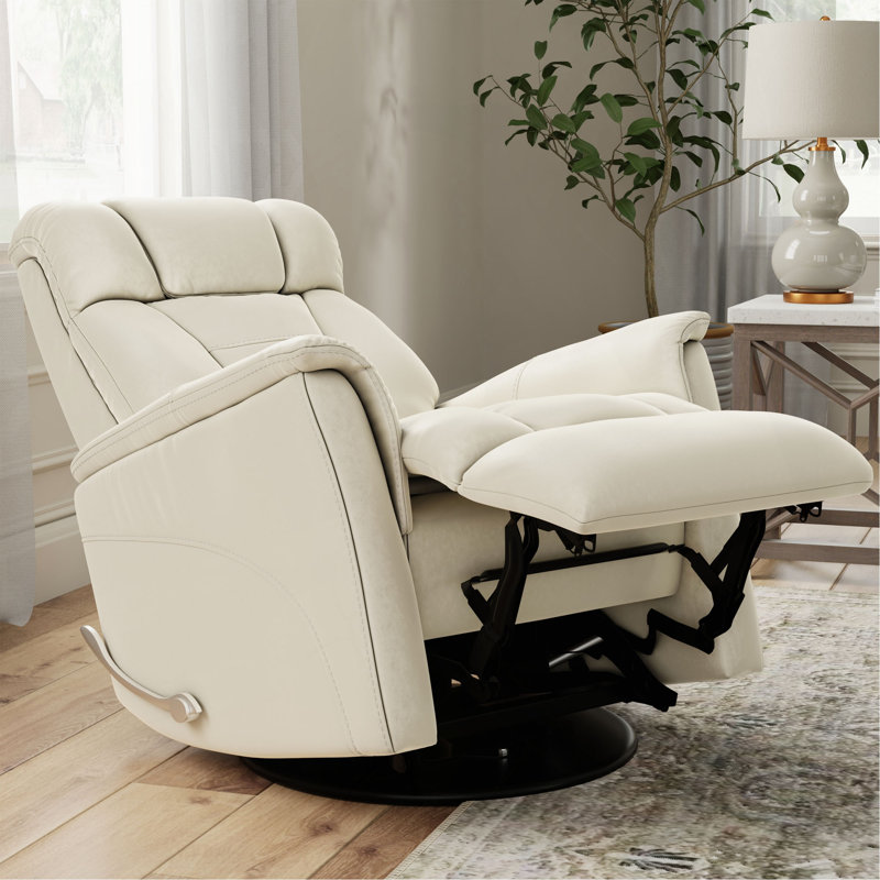 Fauteuil inclinable et oscillant Global Home avec appui-tête et repose-pieds réglables manuellement en similicuir Bentley