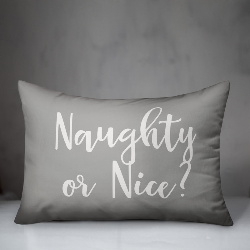  Coussin lombaire Naughty or Nice, Gris