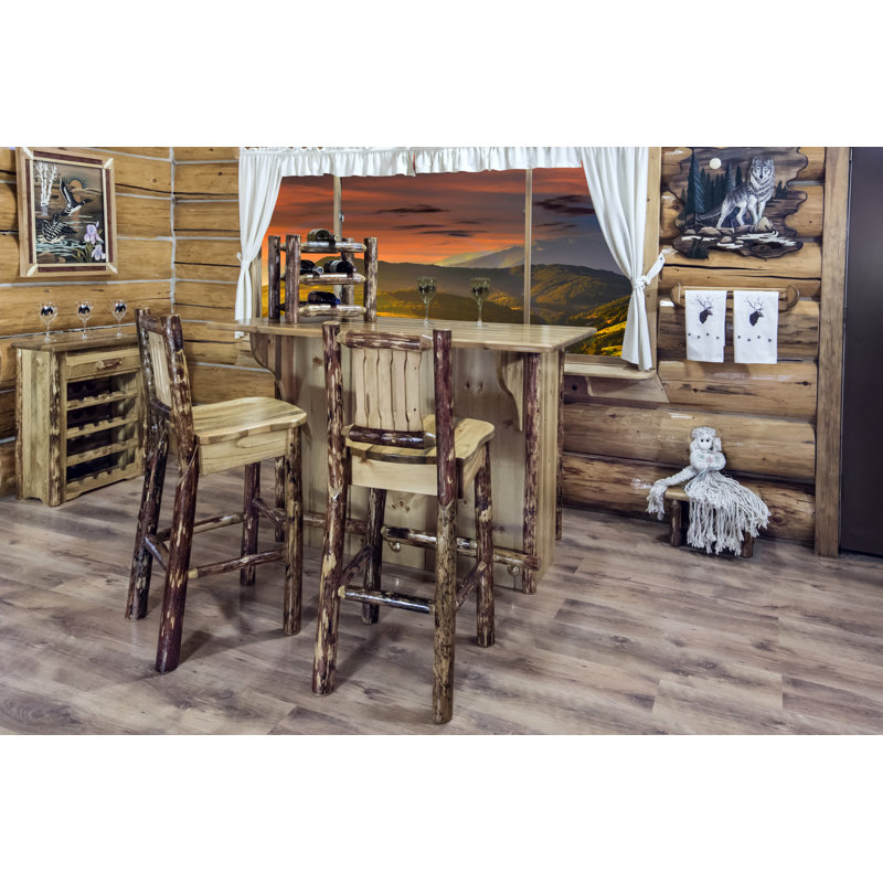 Tustin 60'' Solid Wood Wine Bar