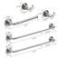 Bathroom Hardware Set Brushed Nickel 4-Pieces Bathroom Towel Rack 24 Inches Adjustable Bathroom Accessories Set-125225563