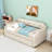 Twin Linen Upholstered Daybed with Twin Trundle-901597823
