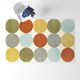 Glory Polka Dots Handmade Tufted Wool Green/Gray/Orange Area Rug